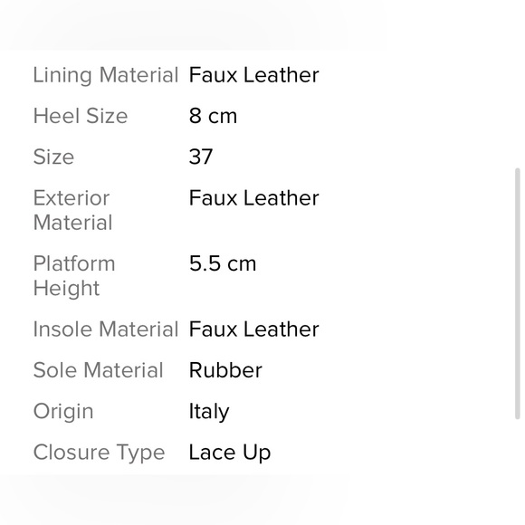 Stella McCartney size 6.5 Beige Faux Leather Elyse Star Platform Lace Up Derby - Picture 12 of 14